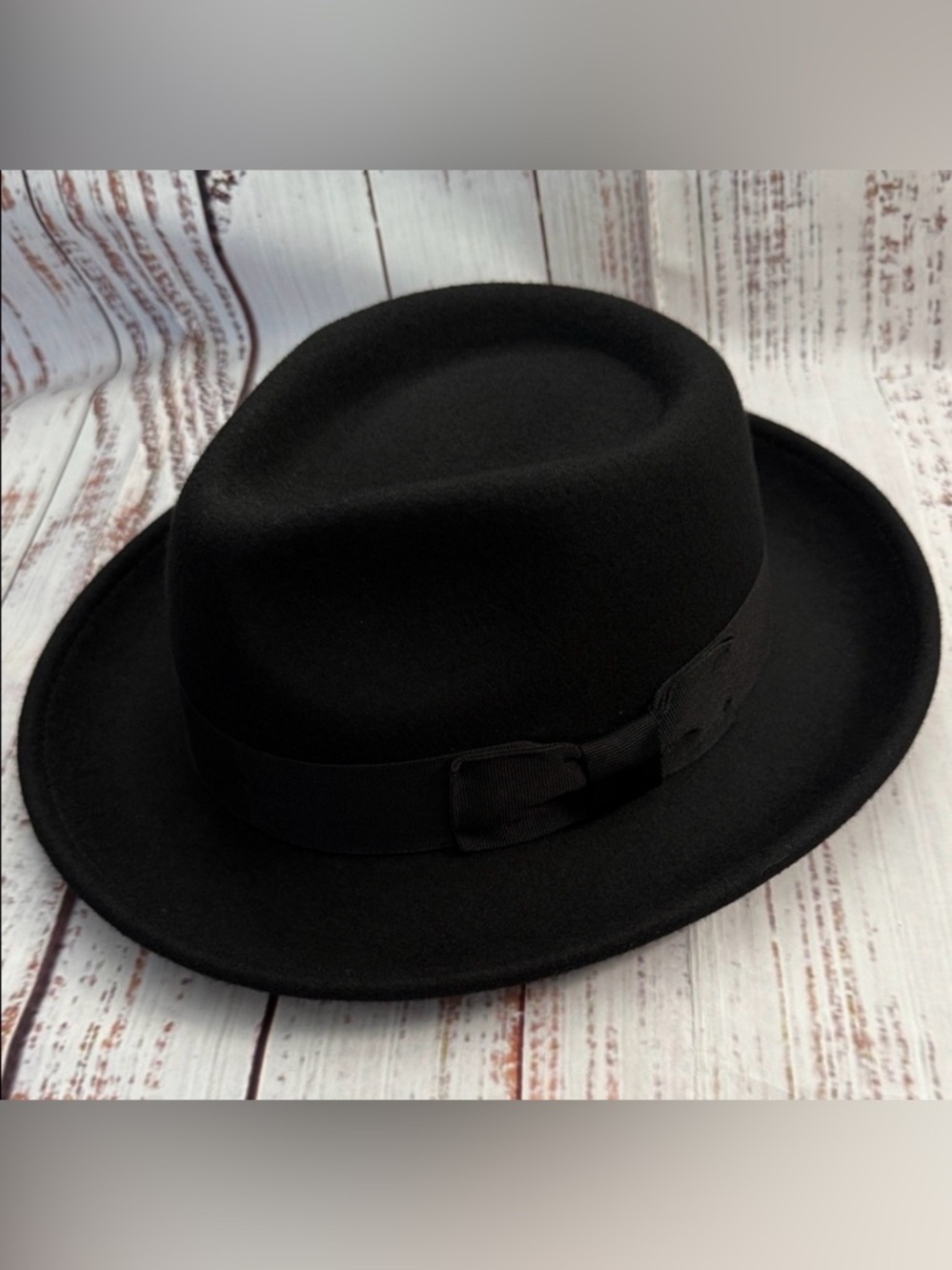 Hat in the Belfry Black Wool Fedora Hat